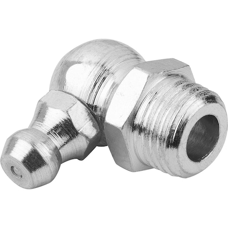 Conical Grease Nipple Angled 90°, D=R1/4, Form:C, Steel, Hexagon